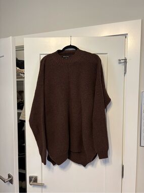 Motel Rocks Chocolate Brown Overszied Knit Sweater